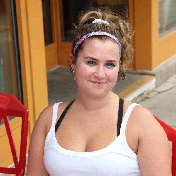 Sweaty Bands Pastel Petals | Grey Multi | 5/8 Inch