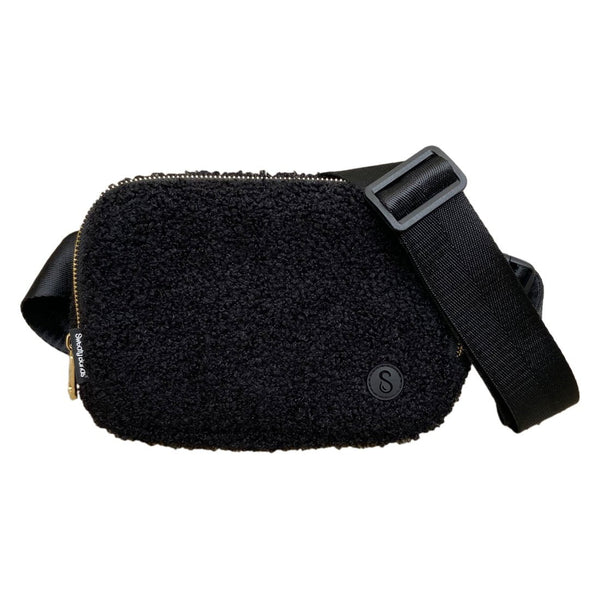 sweaty bands Sherpa Crossbody Bag | Black
