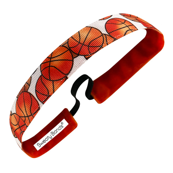 sweaty bands Slam Dunk | White Orange | 1 Inch