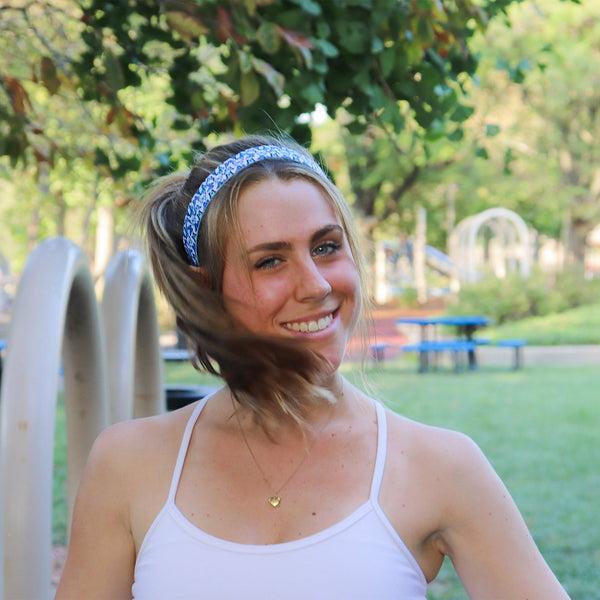 Sweaty Bands Time To Fly | Blue | 1 Inch