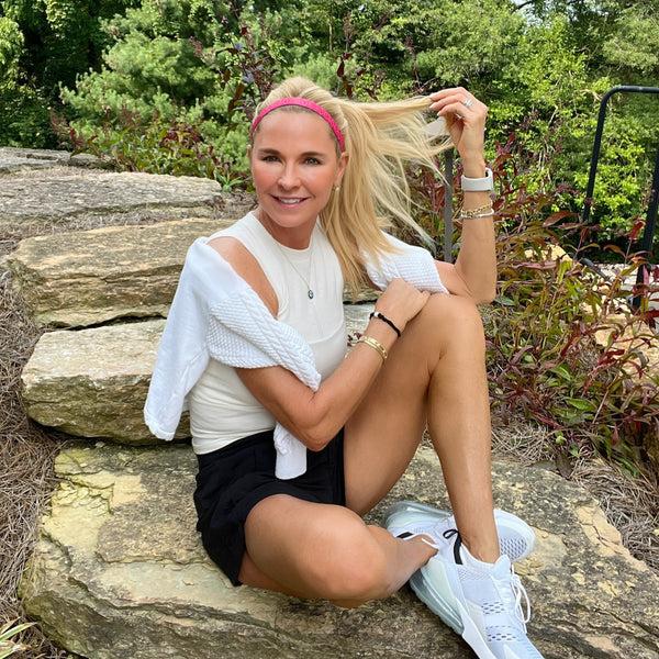 Sweaty Bands Uptown | Pink White | 5/8 Inch