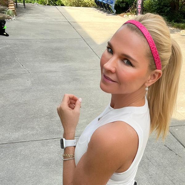 Sweaty Bands Uptown | Pink White | 5/8 Inch