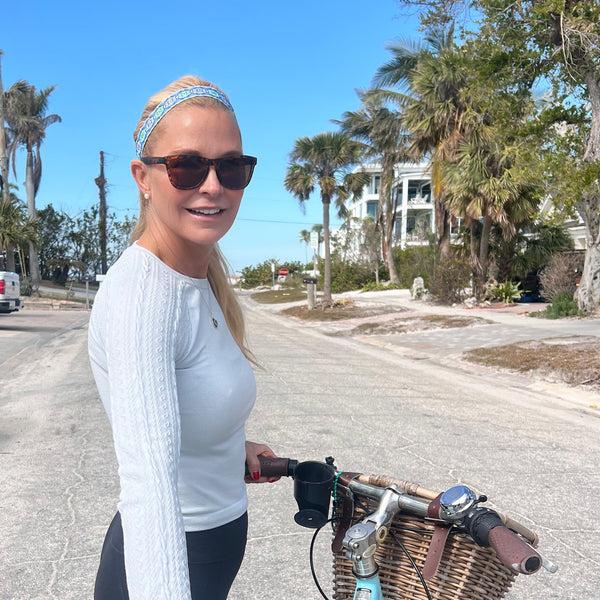 Sweaty Bands Vintage Scroll | Blue Green | 1 Inch