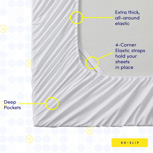 Sweet Home Collection 100% Cotton Flannel 4-Piece Sheet Set