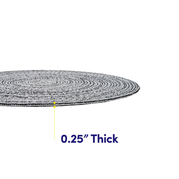 Sweet Home Collection 100% Cotton Woven 15" Round Two-Tone Placemats