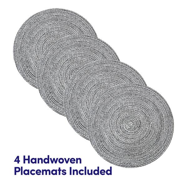 sweet home collection 100% Cotton Woven 15" Round Two-Tone Placemats sweet home collection 100% Cotton Woven 15" Round Two-Tone Placemats