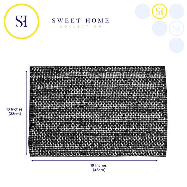 Sweet Home Collection 100% Cotton Woven Rectangle Two-Tone Placemats