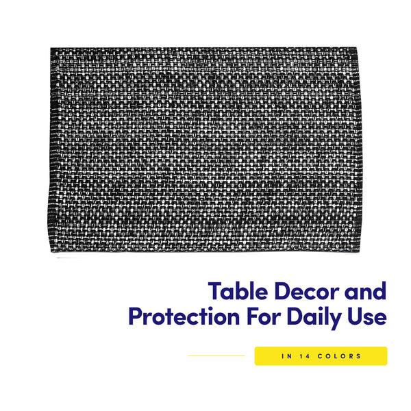 Sweet Home Collection 100% Cotton Woven Rectangle Two-Tone Placemats