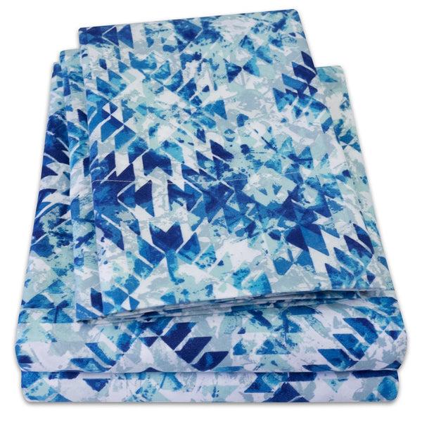 sweet home collection 1500 Supreme Collection Extra Soft Aqualina Geometric Aztec Pattern Sheet Set - Luxury Bed Sheets Set With Deep Pocket Wrinkle Free Bedding Printed Pattern