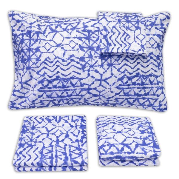 Sweet Home Collection 1500 Supreme Collection Extra Soft McKenzie Balanced Light Blue Intricate Pattern Sheet Set - Luxury Bed Sheets Set With Deep Pocket Wrinkle Free Bedding