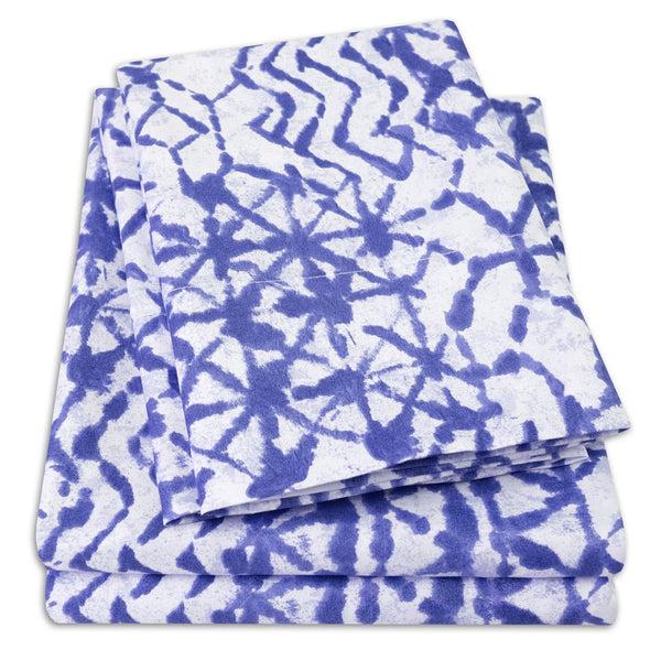 sweet home collection 1500 Supreme Collection Extra Soft McKenzie Balanced Light Blue Intricate Pattern Sheet Set - Luxury Bed Sheets Set With Deep Pocket Wrinkle Free Bedding