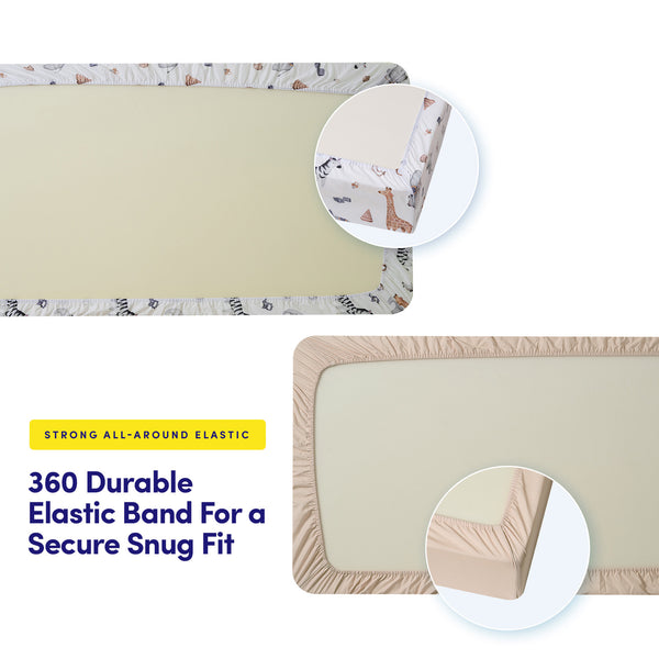 Sweet Home Collection 2-Pack Fitted Universal Crib Sheets 100% Ultra Soft Microfiber