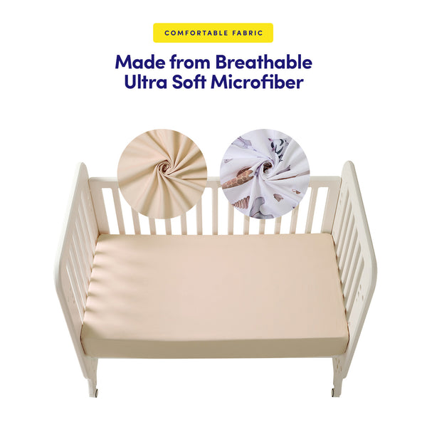 Sweet Home Collection 2-Pack Fitted Universal Crib Sheets 100% Ultra Soft Microfiber