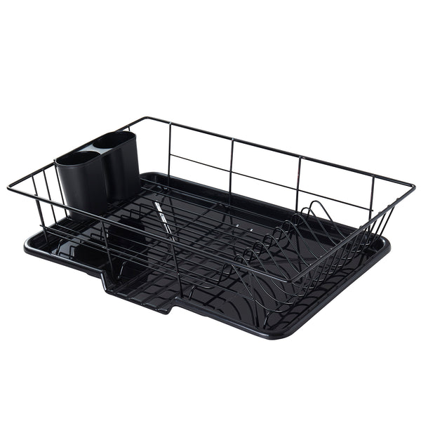 sweet home collection 3-Piece Countertop Dish Drying Drainer Rack with Removable Utensil Holder and Drainboard sweet home collection 3-Piece Countertop Dish Drying Drainer Rack with Removable Utensil Holder and Drainboard