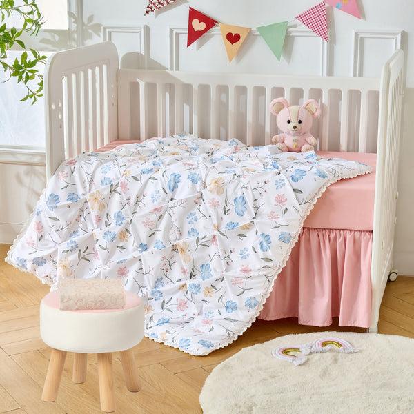 Sweet Home Collection 4-Piece Baby Crib Bedding Set 100% Ultra Soft Microfiber - Gardenia