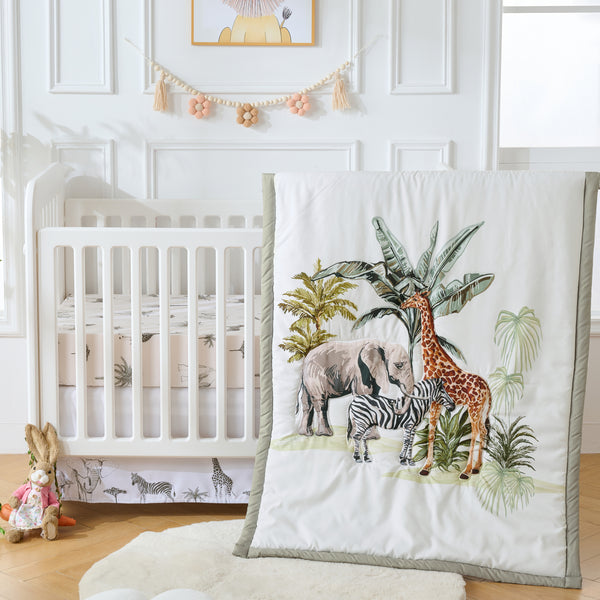 Sweet Home Collection 4-Piece Baby Crib Bedding Set 100% Ultra Soft Microfiber - Wild Safari