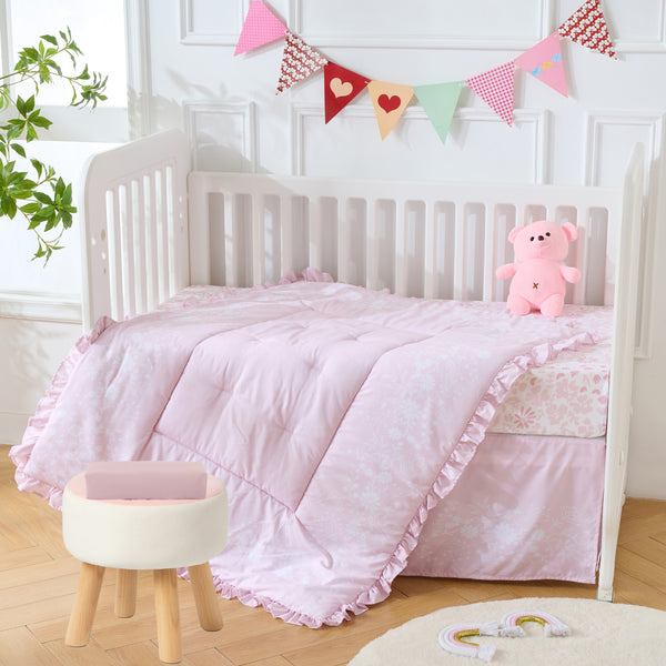 sweet home collection 4-Piece Baby Crib Bedding Set 100% Ultra Soft Microfiber - Hand Draw Floral sweet home collection 4-Piece Baby Crib Bedding Set 100% Ultra Soft Microfiber - Hand Draw Floral