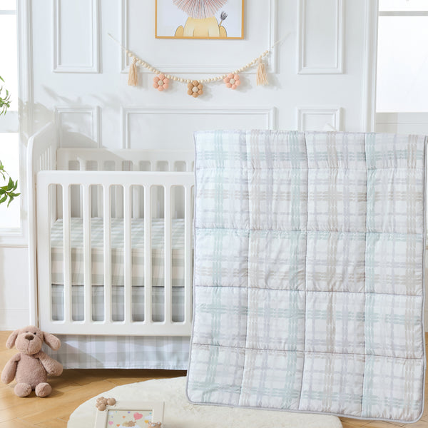 Sweet Home Collection 4-Piece Baby Crib Bedding Set 100% Ultra Soft Microfiber - Baby Plaid