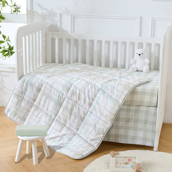 sweet home collection 4-Piece Baby Crib Bedding Set 100% Ultra Soft Microfiber - Baby Plaid