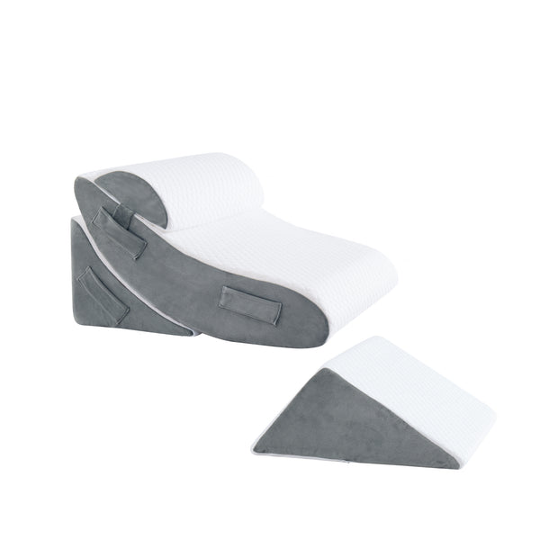 Sweet Home Collection 4-Piece Support Wedge Pillow Set With High Density Foam