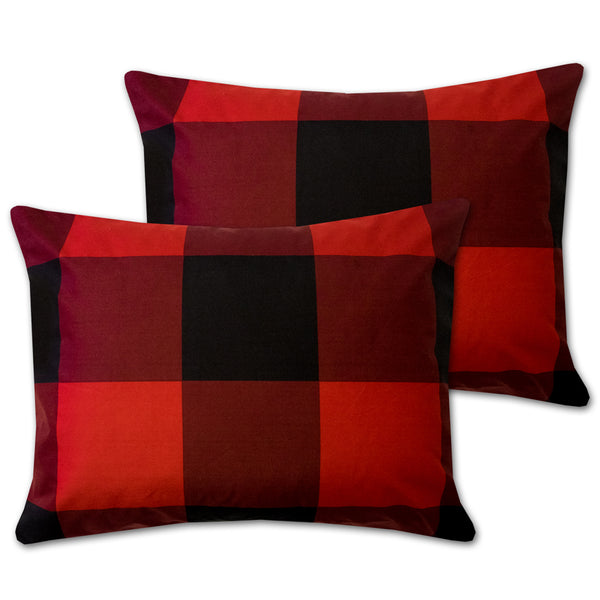 Sweet Home Collection 8 Piece Buffalo Plaid Check Bed In A Bag Comforter And Black Sheet Set