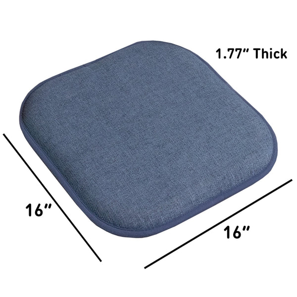 Sweet Home Collection Alexis Memory Foam No Slip Back 16" X 16" Chair Pad Cushions