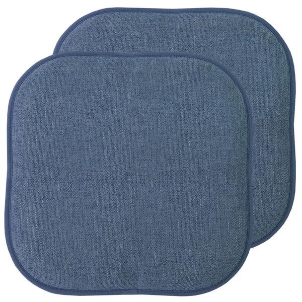 sweet home collection Alexis Memory Foam No Slip Back 16" x 16" Chair Pad Cushions