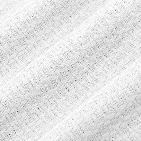Sweet Home Collection Basket Weave 100% Cotton Solid Blanket