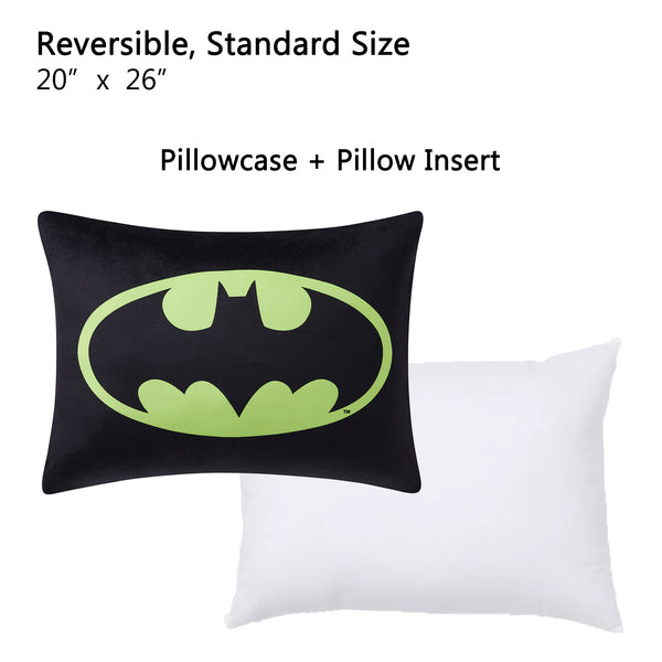 Sweet Home Collection Batman Signal Kids Reversible Pillow With Removable Shell