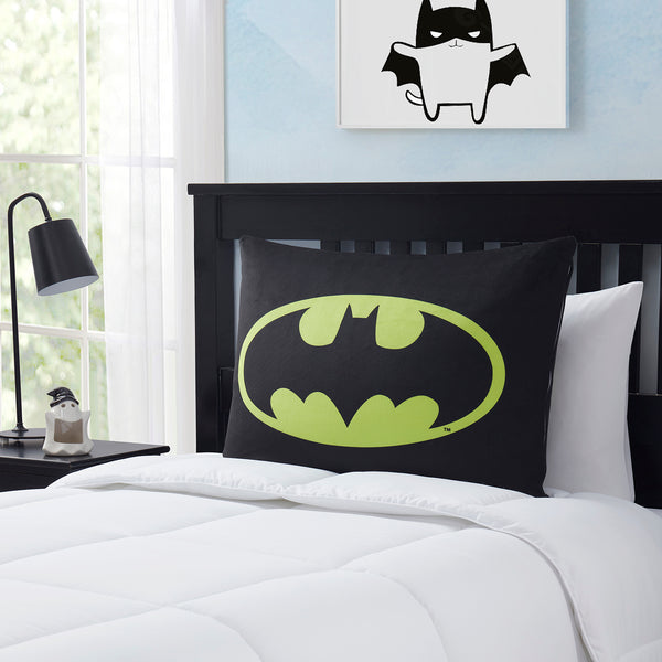 sweet home collection Batman Signal Kids Reversible Pillow with Removable Shell