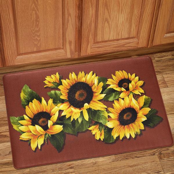 Sweet Home Collection Black Eyed Susan Memory Foam Anti-Fatigue Kitchen Floor Mat 18 X 30