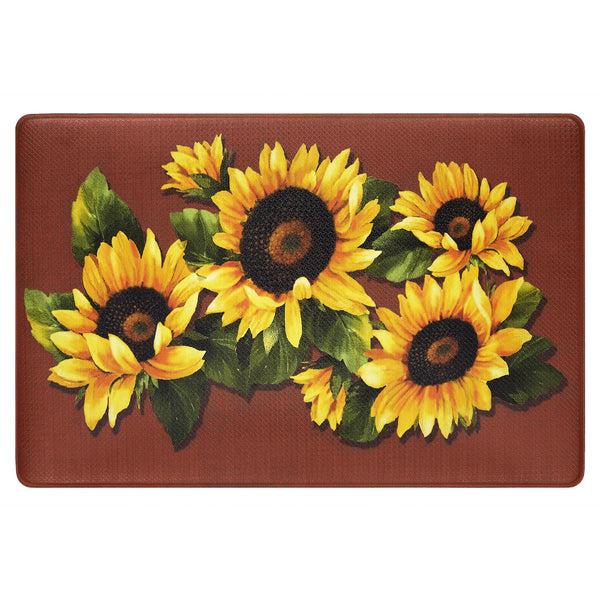 sweet home collection Black Eyed Susan Memory Foam Anti-Fatigue Kitchen Floor Mat 18 x 30