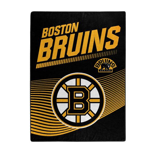 Sweet Home Collection Boston Bruins NHL Officially Licensed Raschel Throw Blanket 60x80