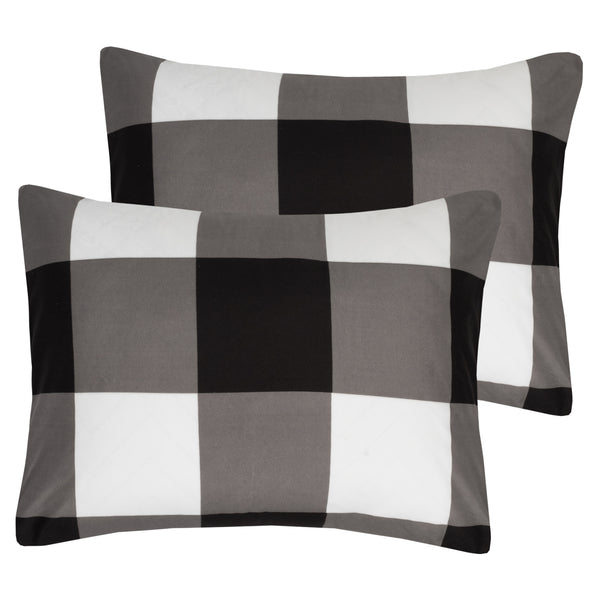 Sweet Home Collection Buffalo Check 4-Piece Reversible Comforter Set