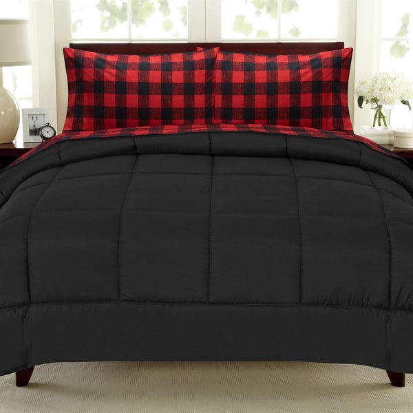 sweet home collection Buffalo Check 5-Piece Bed in a Bag Set sweet home collection Buffalo Check 5-Piece Bed in a Bag Set