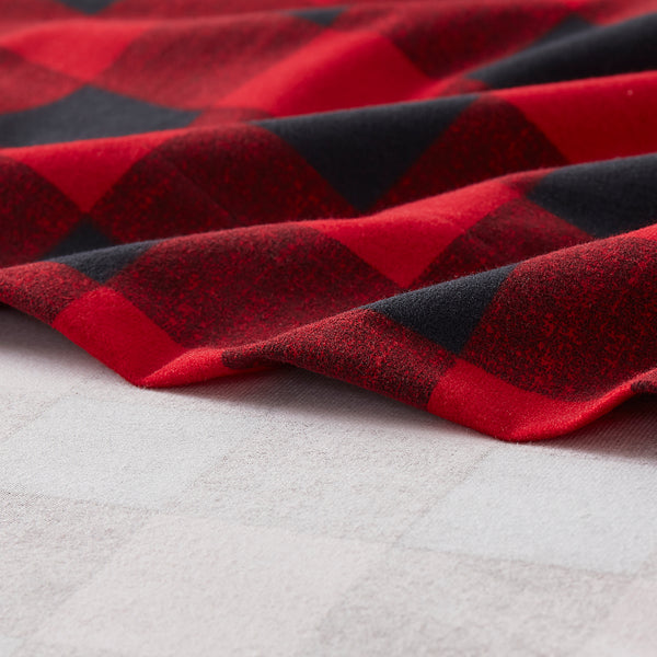 Sweet Home Collection Buffalo Check Flannel 4-Piece Sheet Set