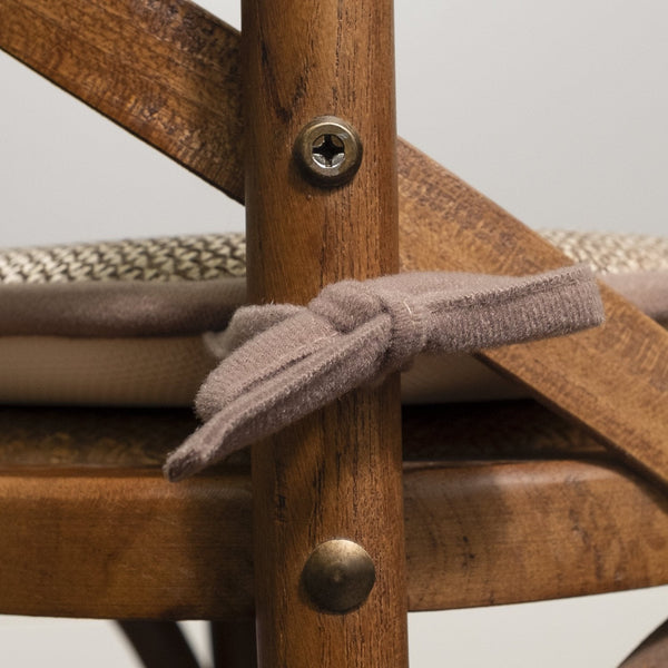 Sweet Home Collection Cameron Memory Foam No Slip Back 16" X 16" Chair Pad Cushion With Ties