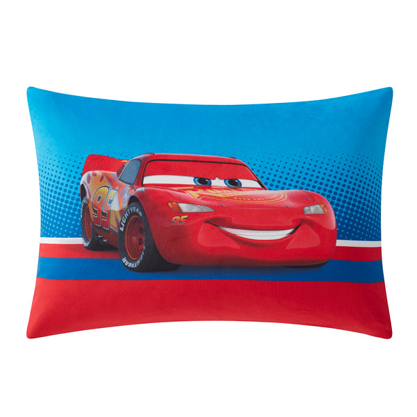 Sweet Home Collection Cars Lightning McQueen Kids Reversible Pillow With Removable Shell