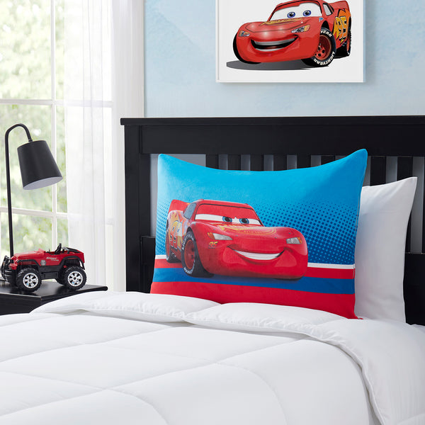 sweet home collection Cars Lightning McQueen Kids Reversible Pillow with Removable Shell