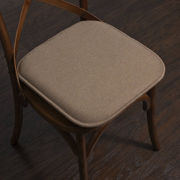 Sweet Home Collection Charlotte Jacquard Memory Foam No Slip Back 16" X 16" Chair Pad Cushions