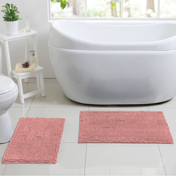 Sweet Home Collection Chenille Noodle Bathroom Mat Set