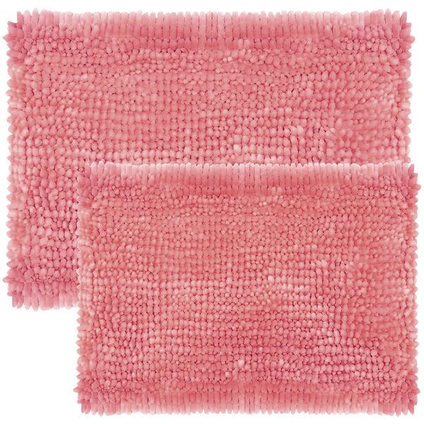 sweet home collection Chenille Noodle Bathroom Mat Set