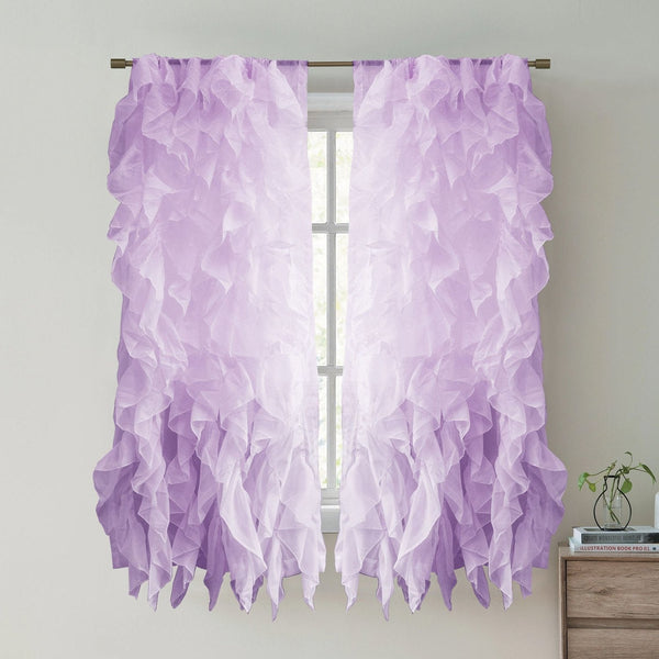sweet home collection Chic Sheer Voile Ruffled Window Curtain sweet home collection Chic Sheer Voile Ruffled Window Curtain