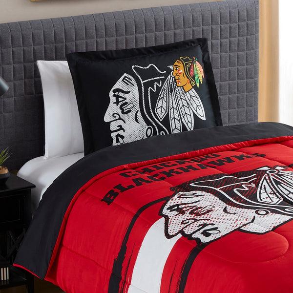 Sweet Home Collection Chicago Blackhawks NHL Officially Licensed 3-Piece Comforter Set