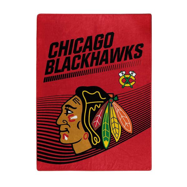 Sweet Home Collection Chicago Blackhawks NHL Officially Licensed Raschel Throw Blanket 60x80