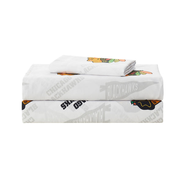 Sweet Home Collection Chicago Blackhawks NHL Officially Licensed Sheet Set