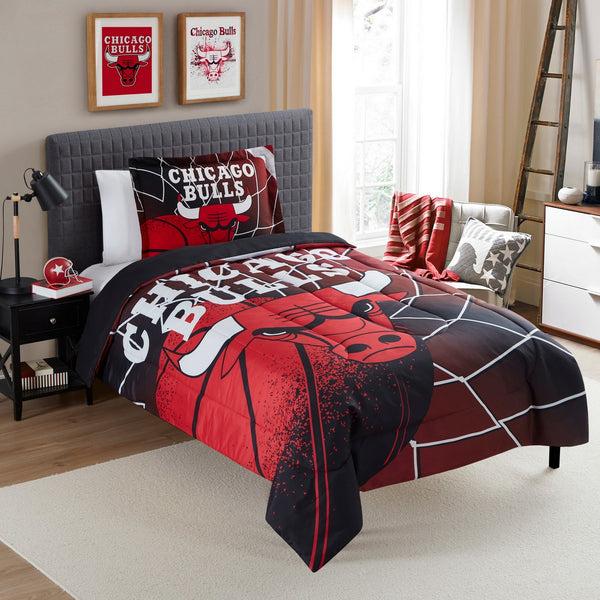 sweet home collection Chicago Bulls NBA Officially Licensed 3-Piece Comforter Set