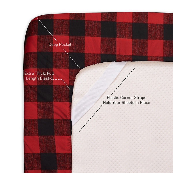 Sweet Home Collection Classic 4-Piece Bed Sheet Set (Buffalo Plaid)