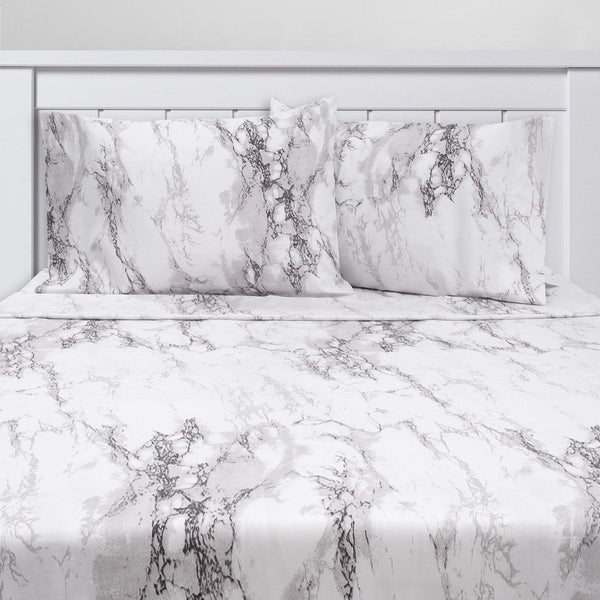 Sweet Home Collection Classic 4-Piece Bed Sheet Set (Marble)
