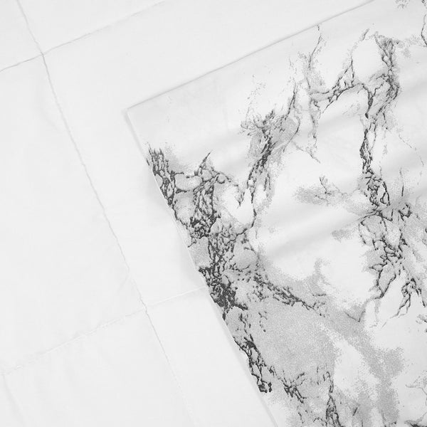 Sweet Home Collection Comforter & Marble Print Sheet Set